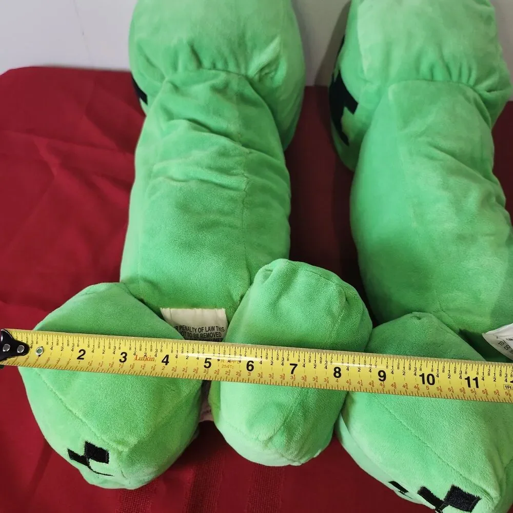 Lot of 2 Minecraft Creeper Plush 18” Large Pillow Stuffed Animal Mojang Green
